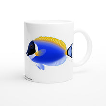 Load image into Gallery viewer, Powder Blue Tang White 11oz Ceramic Mug
