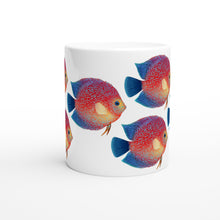 Load image into Gallery viewer, Discus Fish White 11oz Ceramic Mug
