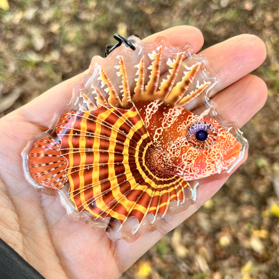 Fuzzy Dwarf Lion Fish Keychain