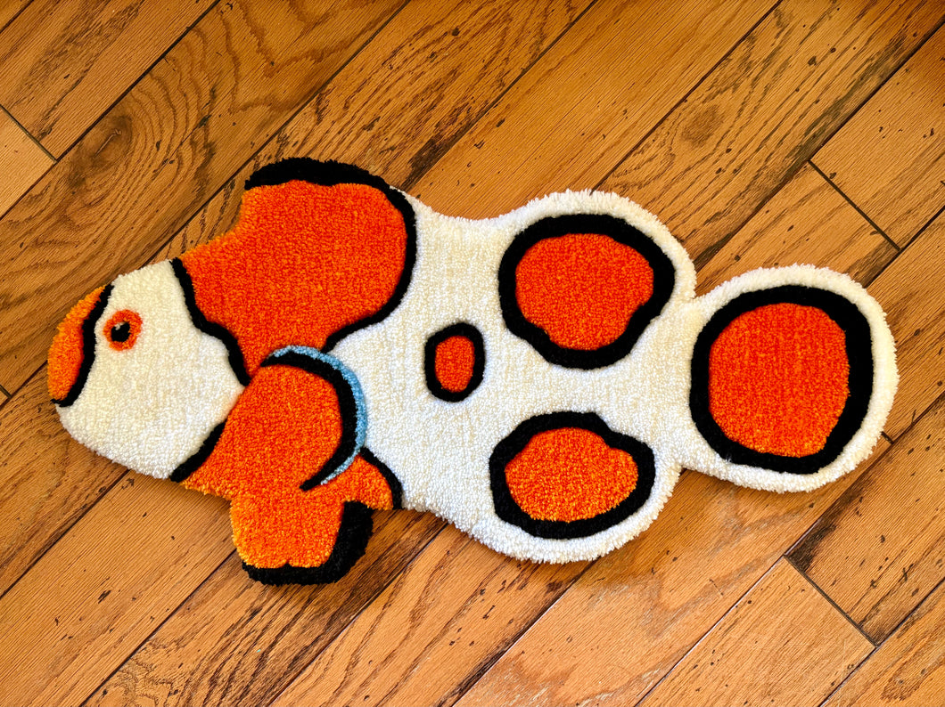Orange Storm Clownfish Rug Art(WYSIWYG)