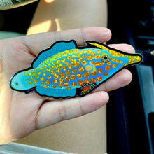 Load image into Gallery viewer, Orange Spotted Filefish Sticker (Glitter)
