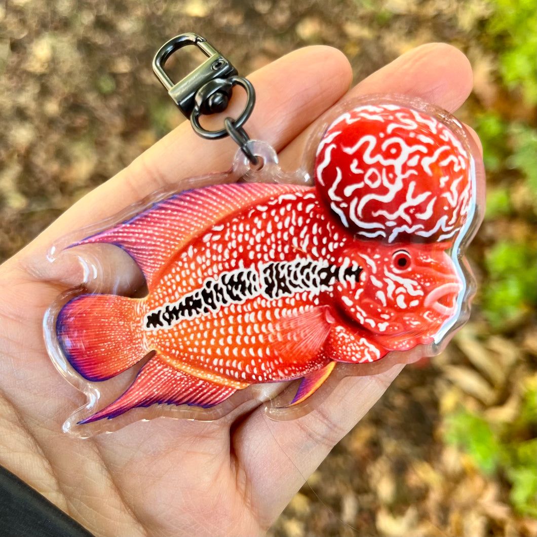 Flowerhorn Ree Dragon Keychain