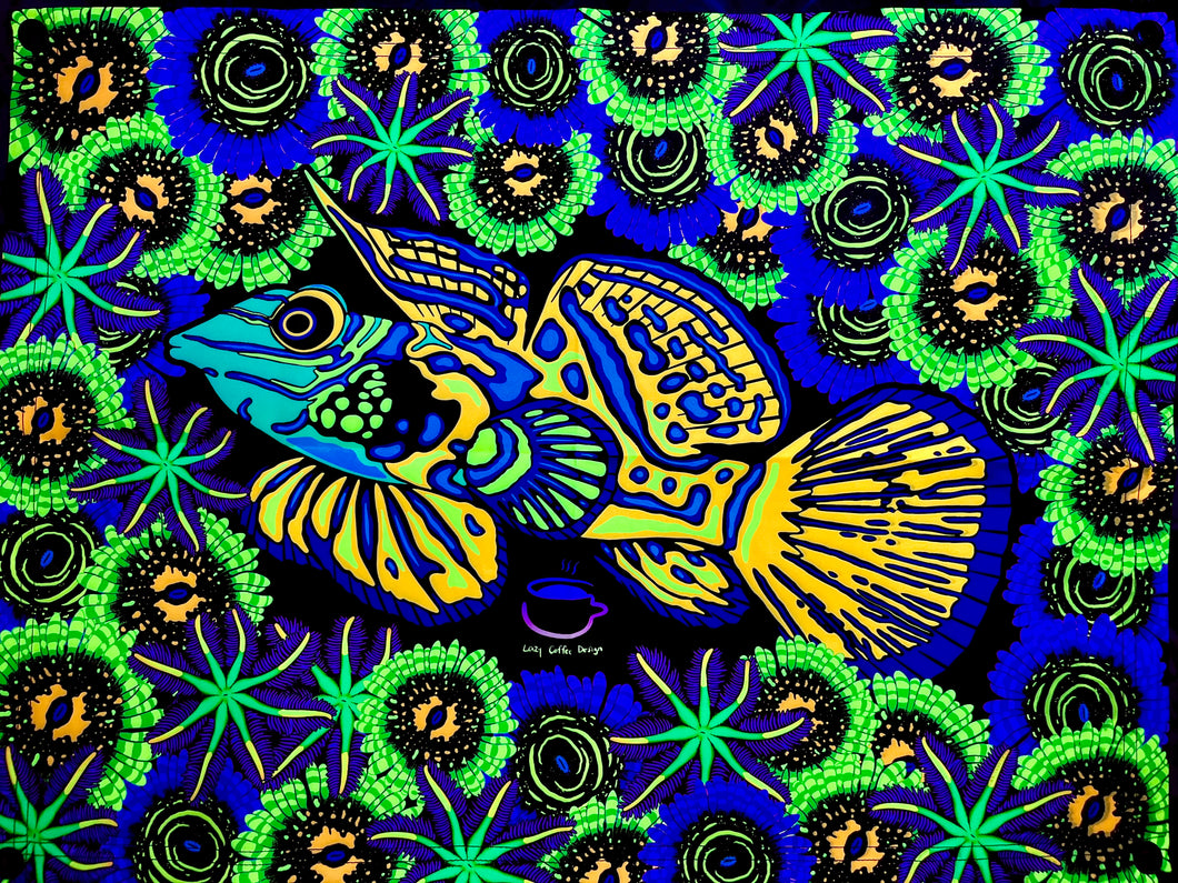 “Mandarin Garden” UV Reactive Tapestry