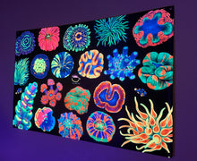 Load image into Gallery viewer, (PRE ORDER Shipped by 06/03/24)“Coral Reef” UV Reactive Tapestry
