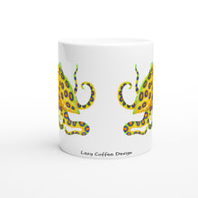 Load image into Gallery viewer, Blue Ringed Octopus White 11oz Ceramic Mug
