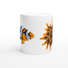Load image into Gallery viewer, Picasso Clownfish &amp; Sunburst Anemone White 11oz Ceramic Mug
