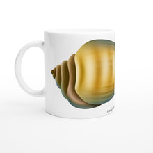 Load image into Gallery viewer, Tiger Conch Snail White 11oz Ceramic Mug
