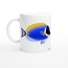 Load image into Gallery viewer, Powder Blue Tang White 11oz Ceramic Mug
