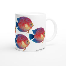 Load image into Gallery viewer, Discus Fish White 11oz Ceramic Mug
