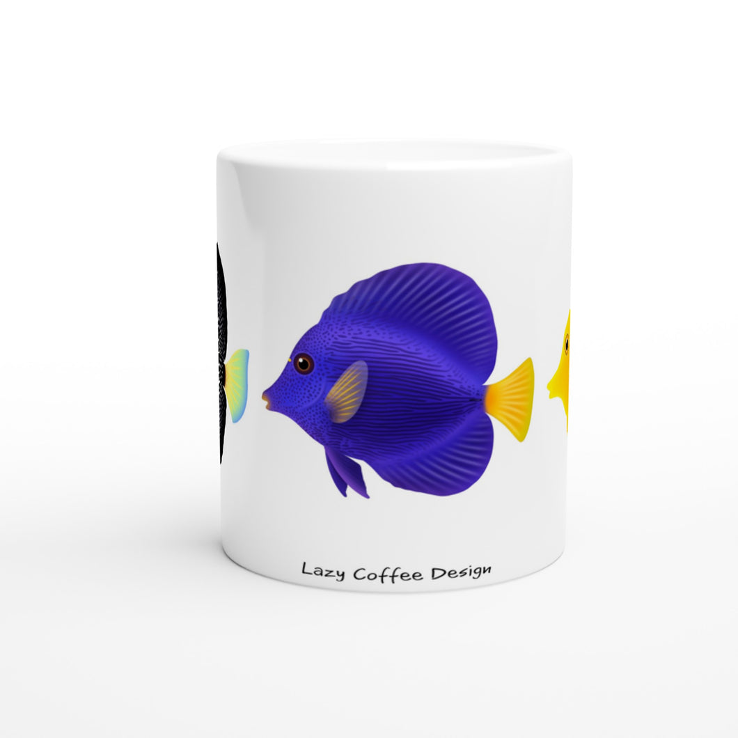 Zebrasoma Tangs White 11oz Ceramic Mug