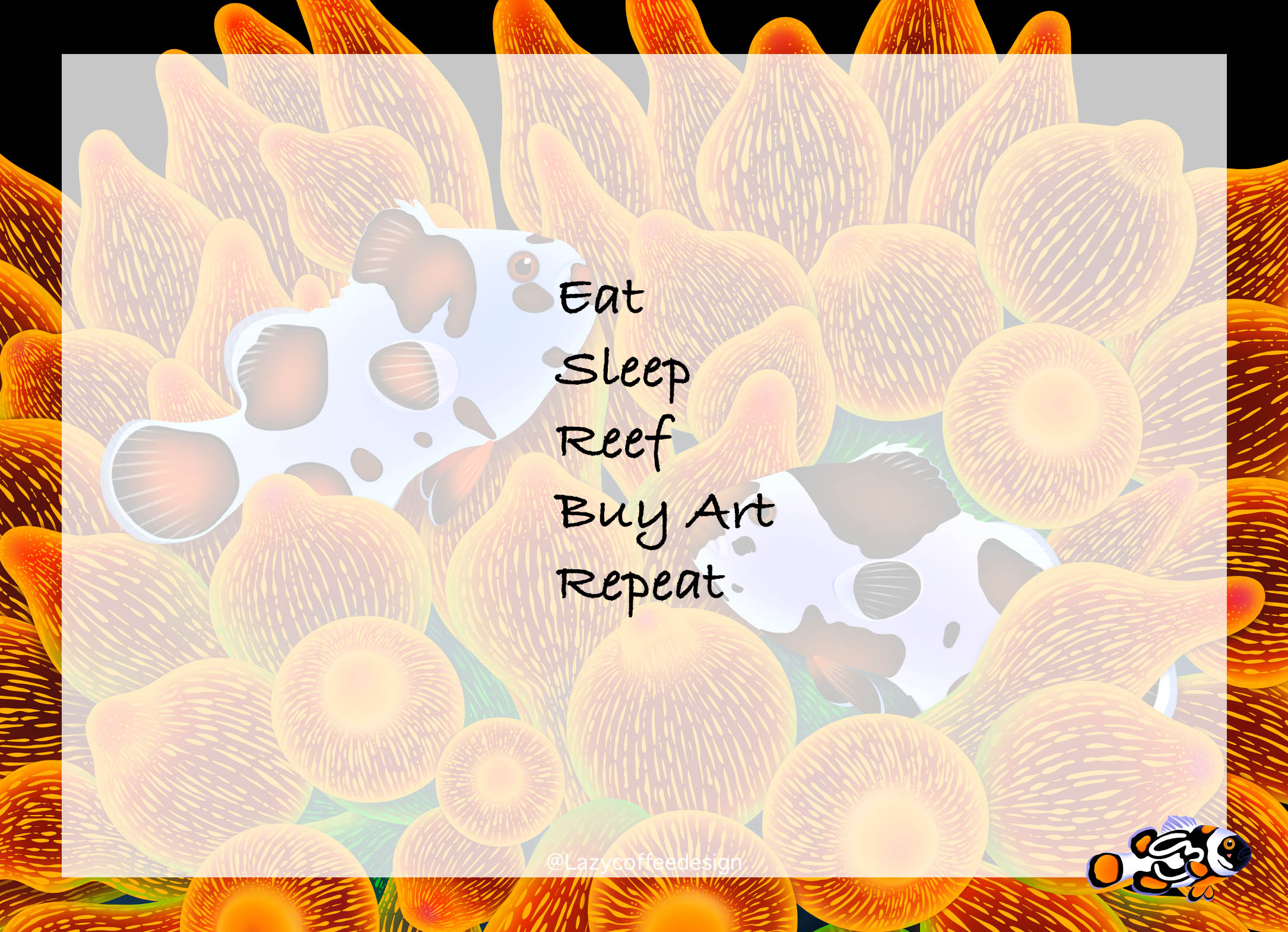 Designer Clownfish Notepads for saltwater aquarium lover – lazycoffeedesign