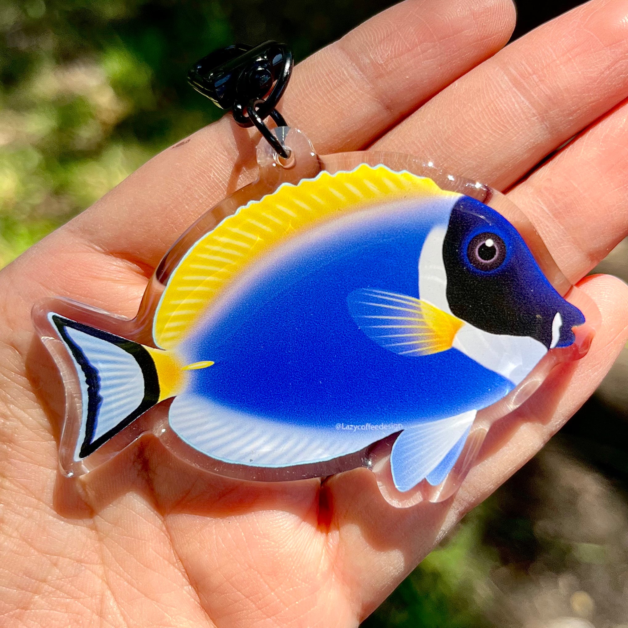 Powder Key Chain Powder Blue Tang Keychain – lazycoffeedesign