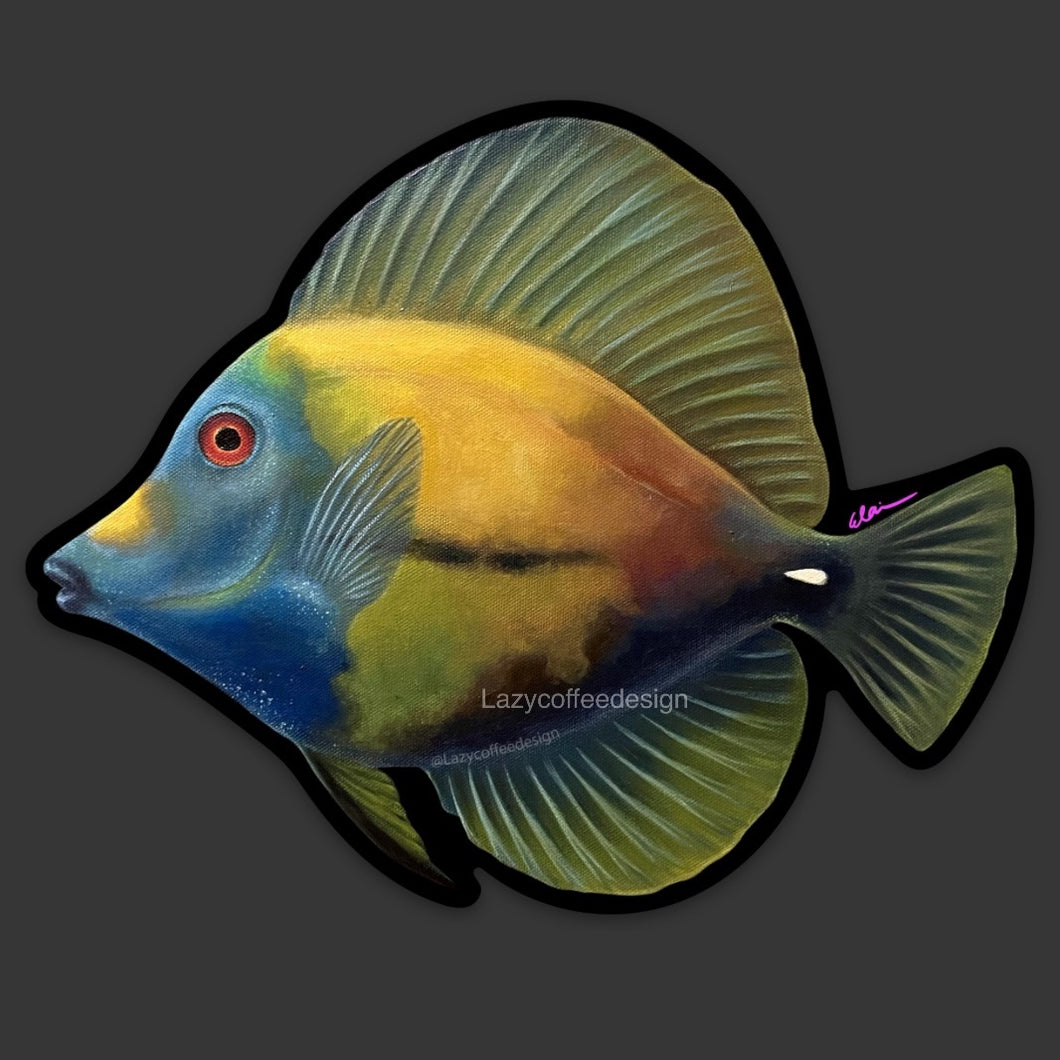 Blue Face Koi Tang sticker