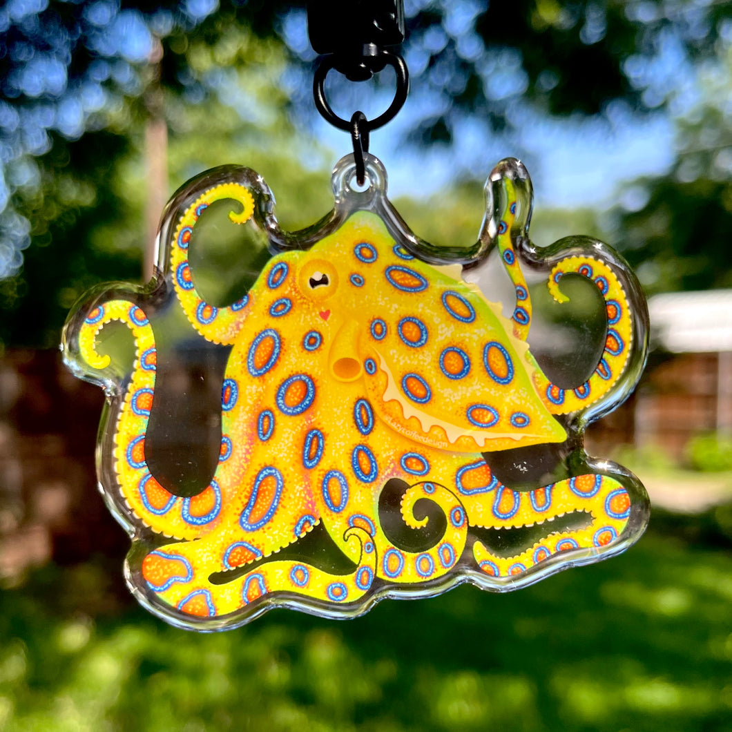 Blue Ringed Octopus Keychain