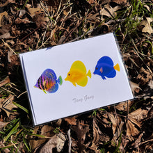 Load image into Gallery viewer, Sailfin, Yellow and Purple Tang Greeting Cards / 7 pack
