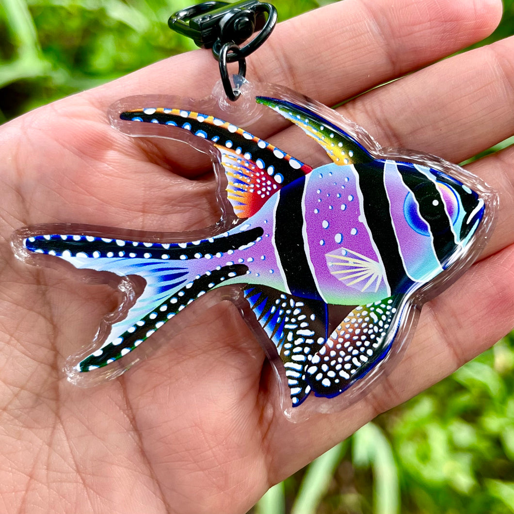 Rainbow Banggai Cardinal Keychain