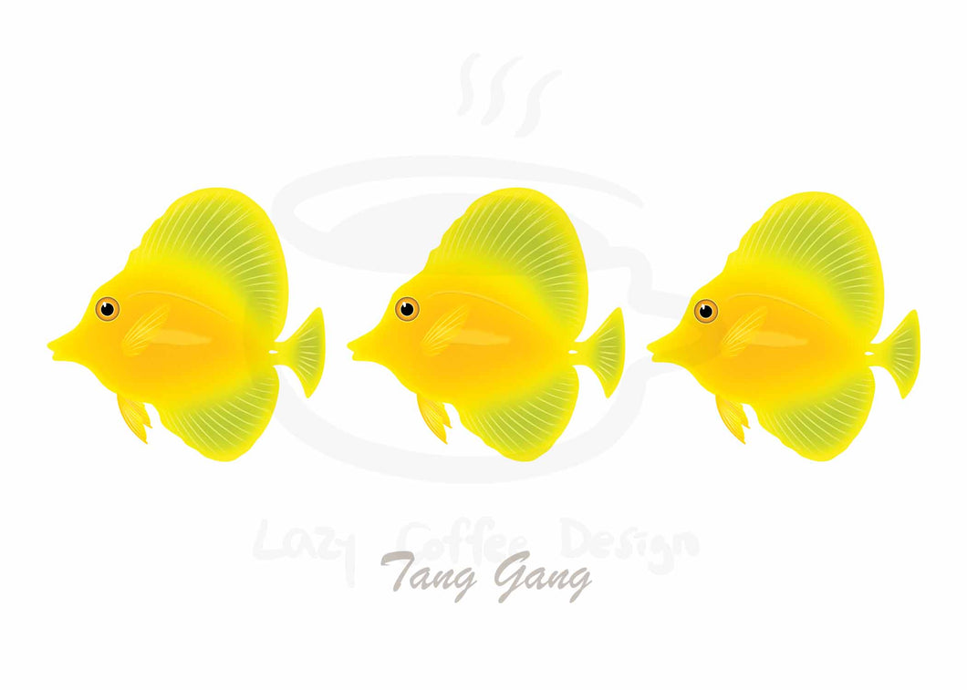 Yellow Tang Greeting Cards / 7 pack