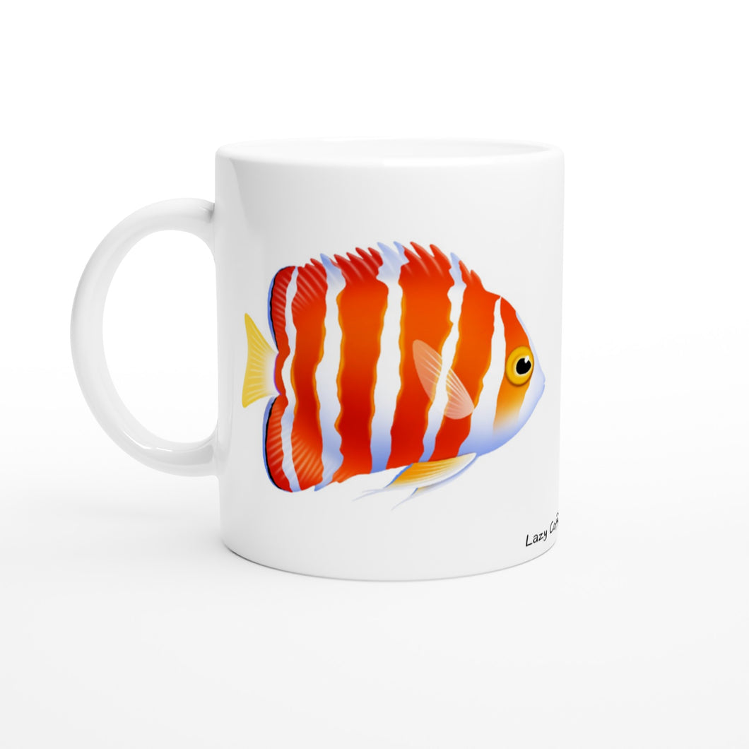 Peppermint Angelfish White 11oz Ceramic Mug