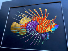 Load image into Gallery viewer, Lion Fish Foil Art Print
