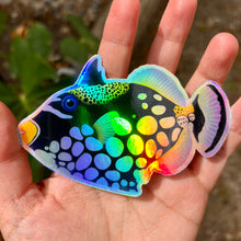 Load image into Gallery viewer, Clown triggerfish Sticker / Holographic
