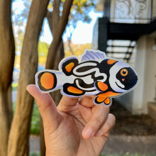 Load image into Gallery viewer, Lazy Clownfish sticker (background)
