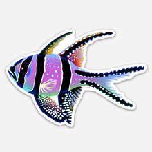 Load image into Gallery viewer, Rainbow Banggai “Fin” sticker
