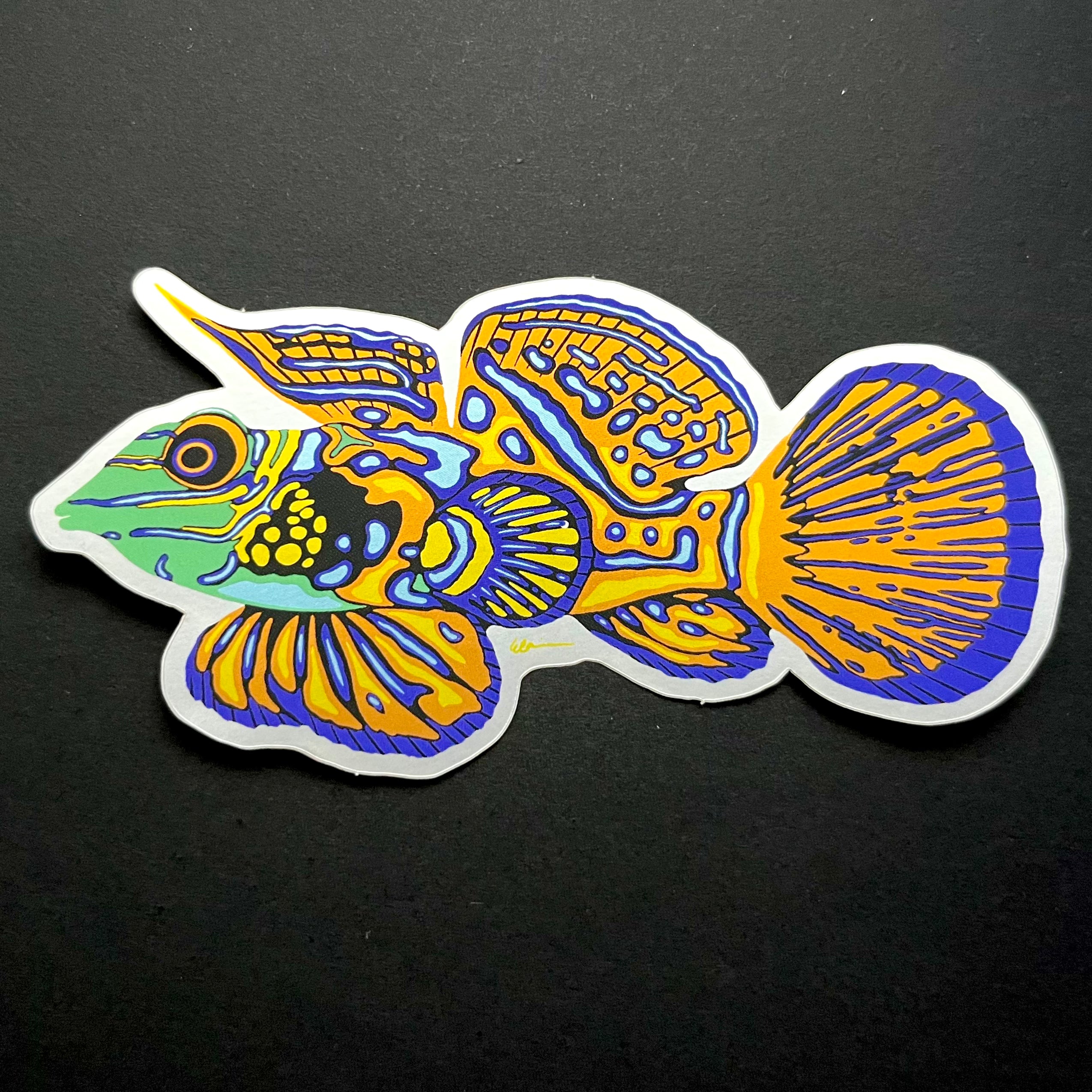 Mandarin Dragonet Sticker/ Metallic – lazycoffeedesign