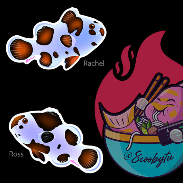 Rachel & Ross Clownfish Sticker Pack/ Collab with @scoobytu