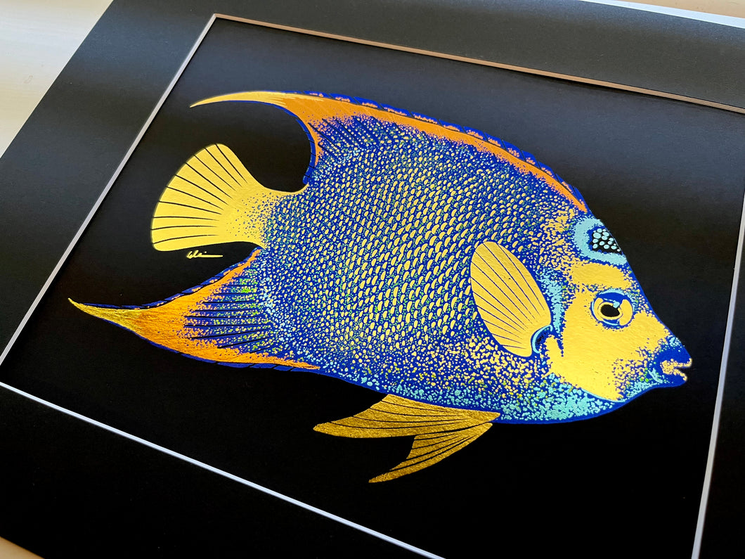 Queen Angelfish Foil Art Print