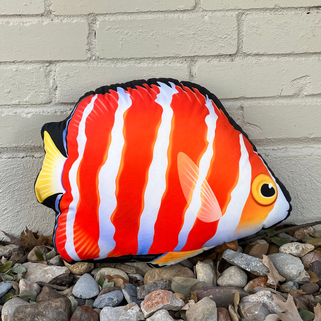 Peppermint Angelfish Pillow 18”