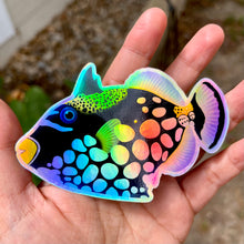 Load image into Gallery viewer, Clown triggerfish Sticker / Holographic
