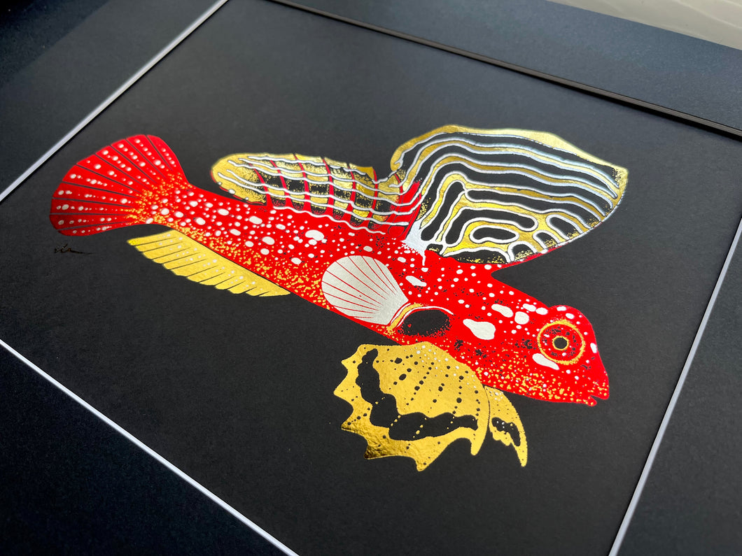 Ruby Dragonet Foil Art Print