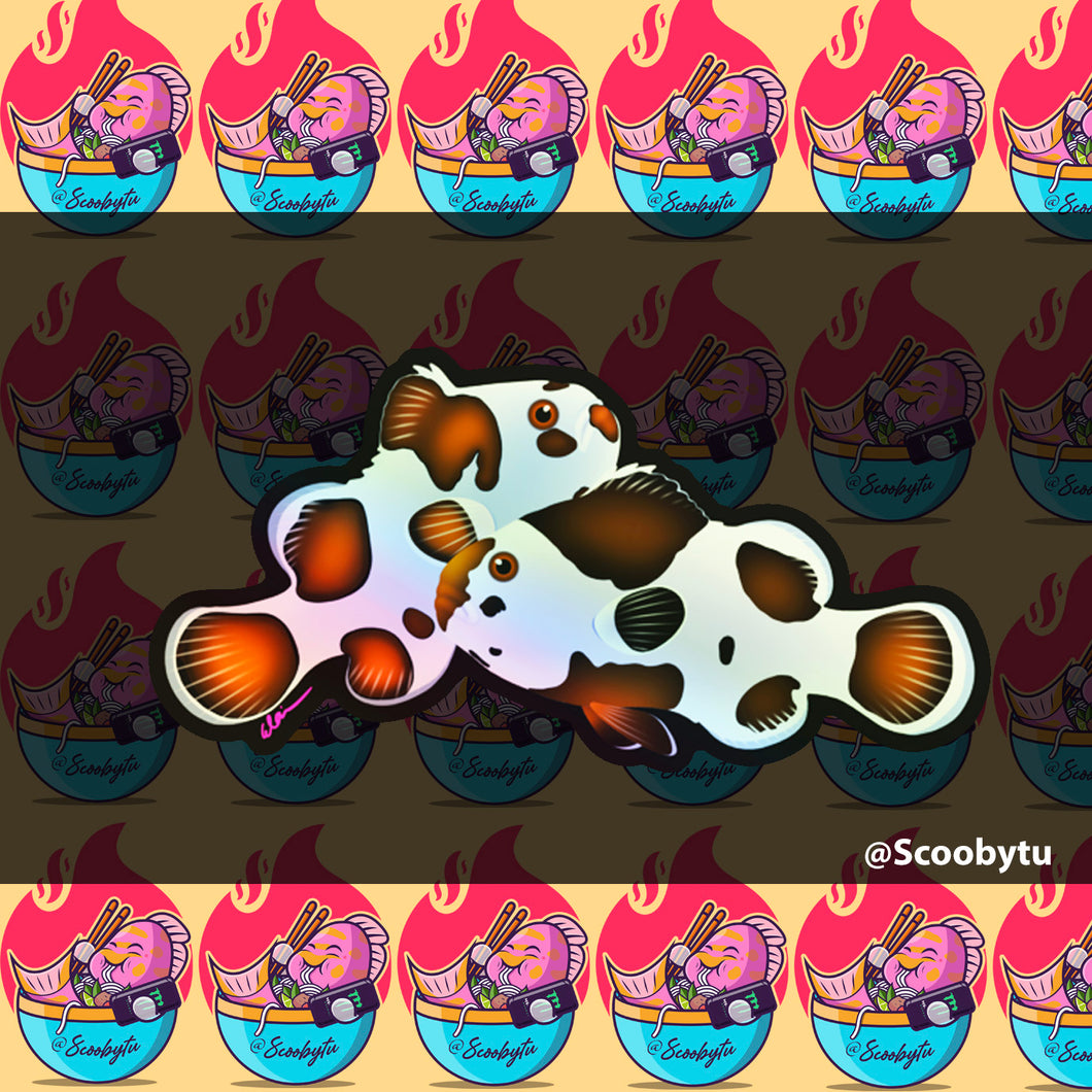 Rachel & Ross Clownfish Sticker/ collab with @scoobytu