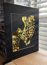 Load image into Gallery viewer, Metallic Gold Giraffe Foil Art Print
