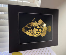 Load image into Gallery viewer, Metallic Gold Clown Trigger Foil Art Print
